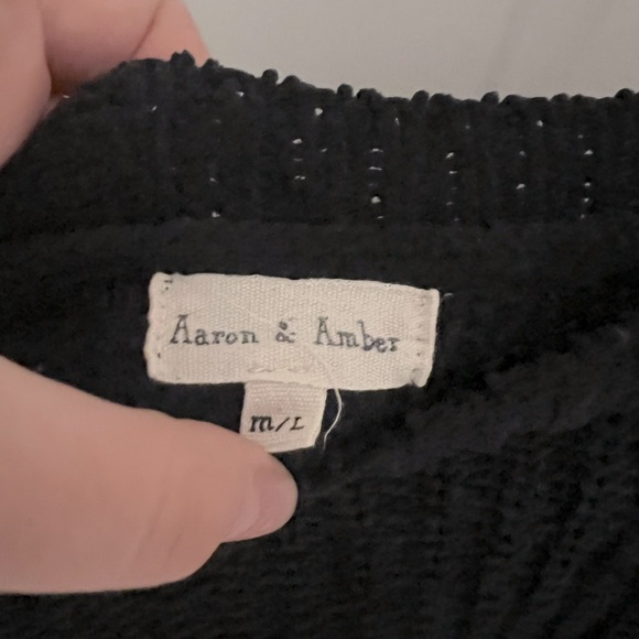 Aaron and Amber Black Knit Sweater - Picture 4 of 4